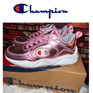 Champion girls size 6 metallic pink shoes sneakers kicks chunky